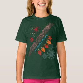 Christmas Cute Girl T-Shirt-Festive Holiday Outfit T-Shirt