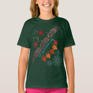 Christmas Cute Girl T-Shirt-Festive Holiday Outfit T-Shirt