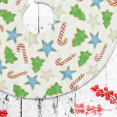 Christmas Cute Holiday Whimsical Cookie Cutouts Polyester Weihnachtsbaumdecke