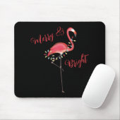 Christmas Cute Nk Flamingo String Lights T Shirt Mousepad (Mit Mouse)