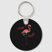 Christmas Cute Nk Flamingo String Lights T Shirt Schlüsselanhänger (Vorderseite)