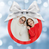 Christmas Cute Photo Red Whimsical Fun  Keramik Ornament