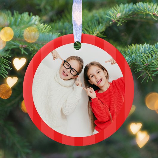 Christmas Cute Photo Red Whimsical Fun  Keramik Ornament