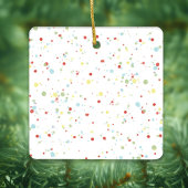 Christmas Cute Pink Flamingo Holiday Lights Keramikornament