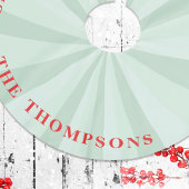 Christmas Cute Simple Red Green Striped Family Polyester Weihnachtsbaumdecke