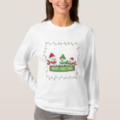 Christmas Cute Snowmen Lights Frame T-Shirt (Vorderseite)