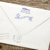 Christmas Cute Whimsical Holiday String Lights Permastempel