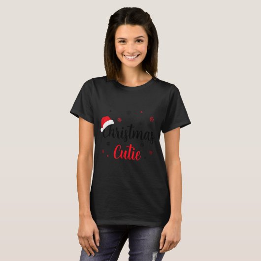 Christmas Cutie Santa Hat T-Shirt (Vorne ganz)