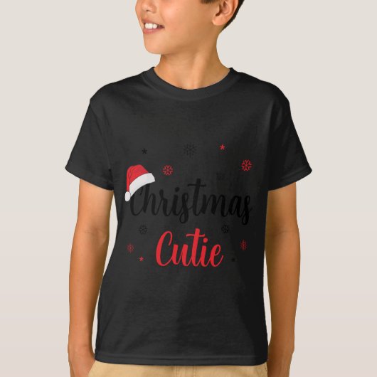 Christmas Cutie Santa Hat T-Shirt (Vorderseite)