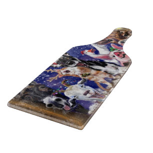 Christmas Cutting Board Gift Happy Farm Party Fun Schneidebrett