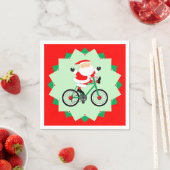 Christmas Cyclist Holiday Biking Party Serviette (Beispiel)