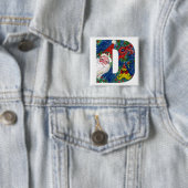 CHRISTMAS D BRIEF / SANTA RED RIBBON MONOGRAMM BUTTON (Beispiel)