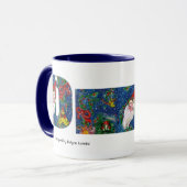 CHRISTMAS D BRIEF / SANTA RED RIBBON MONOGRAMM TASSE (Vorderseite Links)