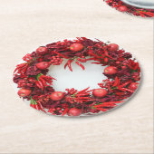 Christmas D Runder Pappuntersetzer (Angewinkelt)