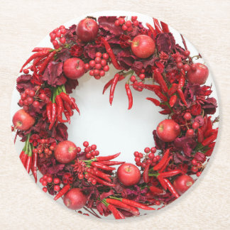 Christmas D Runder Pappuntersetzer