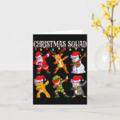 Christmas Dab Santa Friends Matching Family Christ Karte (Gelbe Blume)