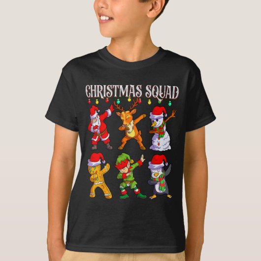 Christmas Dab Santa Friends Matching Family Christ T-Shirt (Vorderseite)