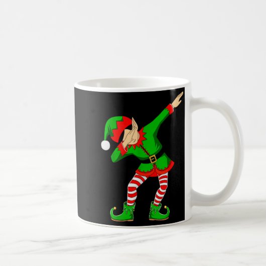 Christmas Dabbing Elf Santa Hat Boys Girls Kids Xm Kaffeetasse (Rechts)