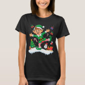 Christmas Dabbing Elf Tree Lights Boys Kids Dab Xm T-Shirt (Vorderseite)