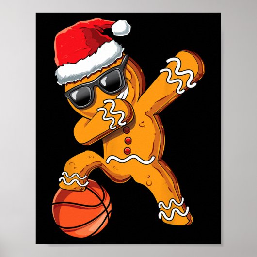 Christmas Dabbing Gingerbread Man Dab Cool Byskett Poster (Vorne)