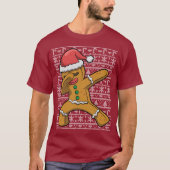 Christmas Dabbing Gingerbread Man T-Shirt (Vorderseite)