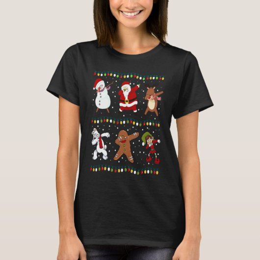 Christmas  Dabbing Santa Claus Dabbing Snowman  XM T-Shirt (Vorderseite)