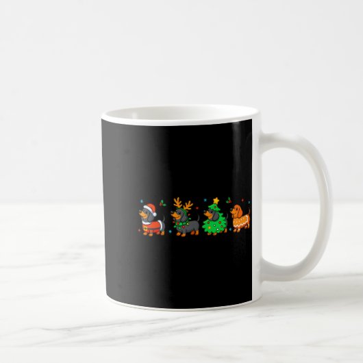 Christmas Dachshund Dog Weenie Merry Woofmas Dog M Kaffeetasse (Rechts)