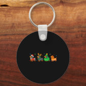 Christmas Dachshund Dog Weenie Merry Woofmas Dog M Schlüsselanhänger (Vorderseite)