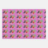 Christmas Dachshund Dog Wrapping Sheet Set Geschenkpapier Set (Vorderseite 3)