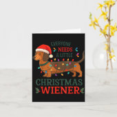 Christmas Dachshund Everyone Need Weiner Dog Pajam Karte (Gelbe Blume)