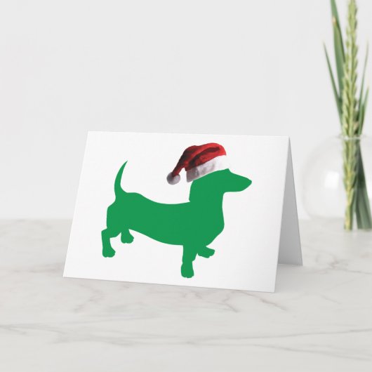 Christmas Dachshund Feiertagskarte (Vorderseite)