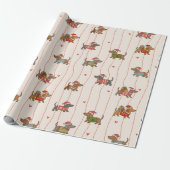 Christmas Dachshund Geschenkpapier (Ungerollt)