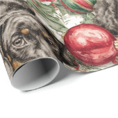 Christmas Dachshund Geschenkpapier (Rolleneckpunkt)