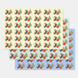Christmas Dachshund Gift Wrap Set of 3 Geschenkpapier Set