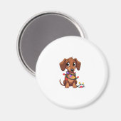 Christmas Dachshund Lights (3) Magnet (Vorderseite/Rückseite)