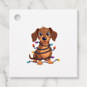 Christmas Dachshund Lights Geschenkanhänger (Vorderseite)