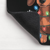 Christmas Dachshund Lights Santa Hat Holiday Dog L Mousepad (Ecke)
