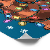 Christmas Dachshund Lights Santa Hat Holiday Dog L Poster (Ecke)