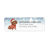 Christmas Dachshund Return Address Labels (Vorne)