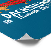 Christmas Dachshund Through The Snow Wiener Dog Sa Poster (Ecke)