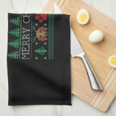 Christmas Dachshund Wiener Dog Dachshund Ugly Chri Geschirrtuch (Viertel Falte)