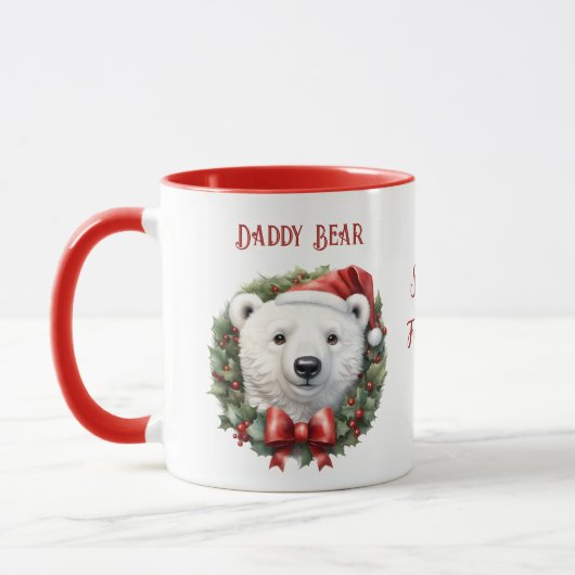 Christmas Daddy Polar Bärenname Tasse (Links)