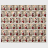 Christmas Dalmatian Dog In a Red Sweater Geschenkpapier (Flach)