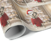 Christmas Dalmatian Dog In a Red Sweater Geschenkpapier (Rolleneckpunkt)