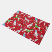 Christmas Dalmatian Doormat Fußmatte (Schrägansicht)