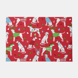 Christmas Dalmatian Doormat Fußmatte