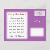 Christmas Damask Snowflake - Platin Lila Karte (Rückseite)