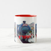 CHRISTMAS-DAMPFZÜGE ZWEIFARBIGE TASSE (Mittel)