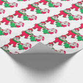 CHRISTMAS DANCING ELVES Packpapier (Ecke)