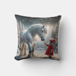 Christmas Daple Gray Horse Kissen